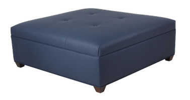 2042 Square Ottoman With Seamed Button Top/ Tapered Leg