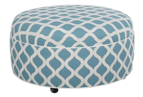 2532 Round Ottoman with Plain Top/Casters