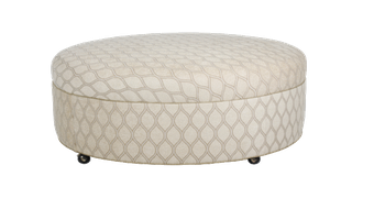 2542 Round Ottoman with Plain Top/Casters